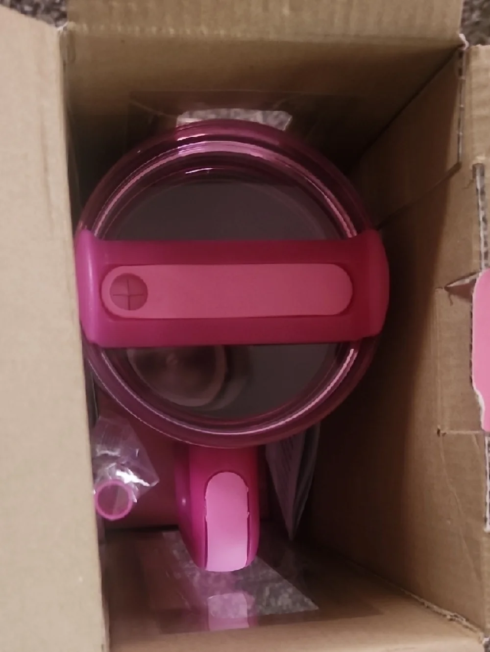 Stanley Barbie Pink Travel Mug with Handle and Straw - Picture 4 of 6